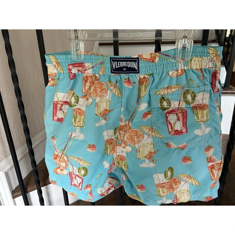 Men's Size XL Vilebrequin Swim Shorts Trunks Drinks/Cocktail's Fruit Unlined